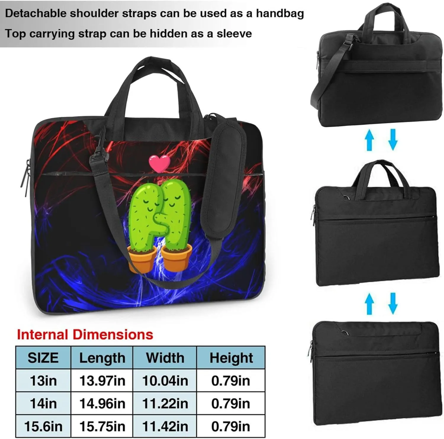 Cute Cartoon Rat Laptop Shoulder Bag ​for Men Women, Computer Carrying Case Messenger Bag with Strap