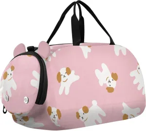 Cute Doggy Adorable Dogs Duffel Bags for Boys Small Gym Bags for Teens Dance Bag for Girls