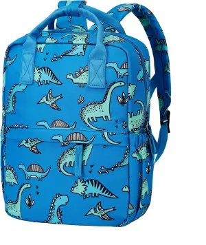 Cute Preschool Backpack Toddler School Book Bag for Girls Boys Kids Kindergarten Nursery Travel Bag with Chest Strap(15inch, Blue Dinosaur)