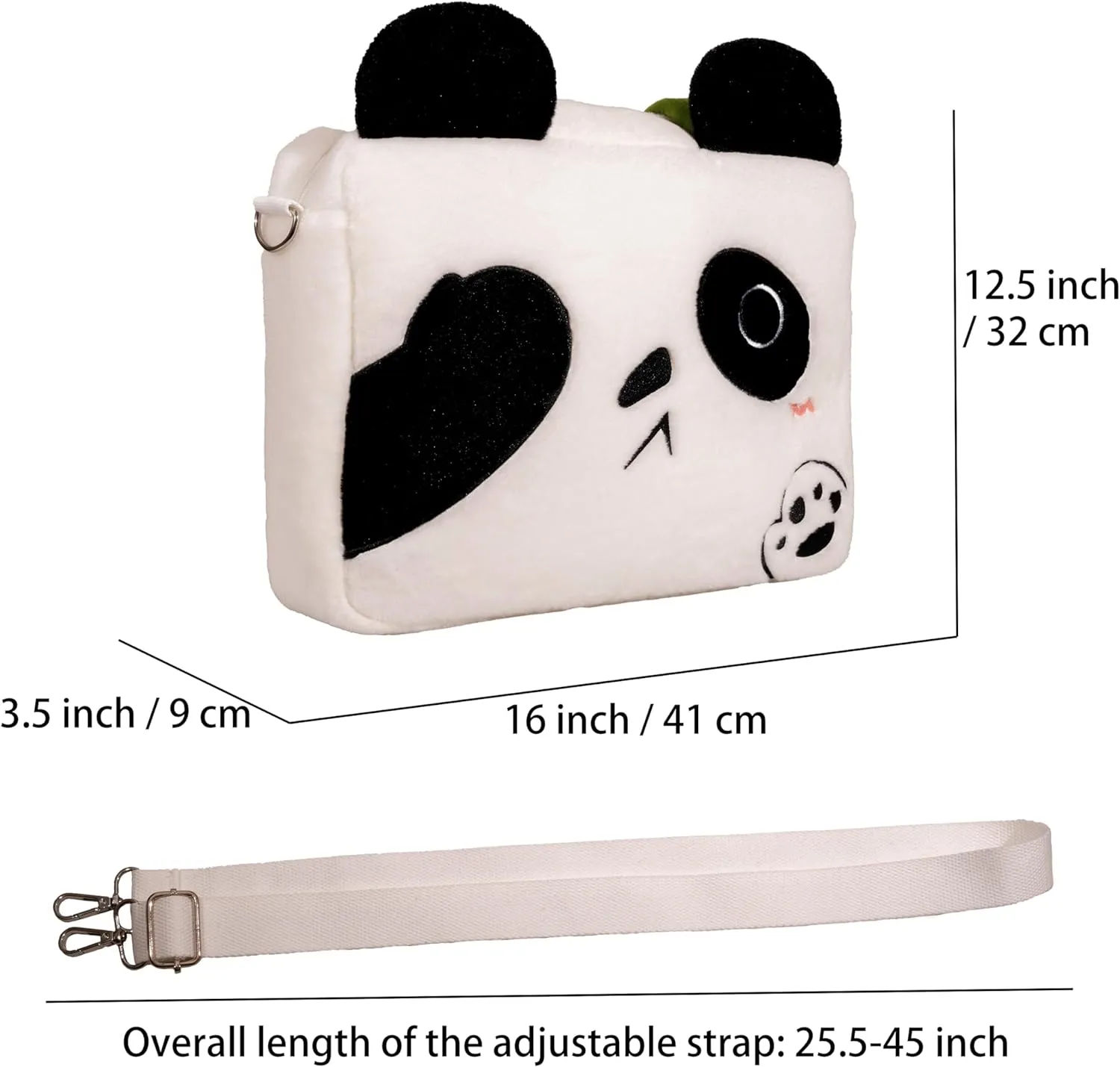 Cute Purse For School Girl Kawaii Crossbody Shoulder Laptop Messenger Bag Soft Spacious 16-Inch Unisex