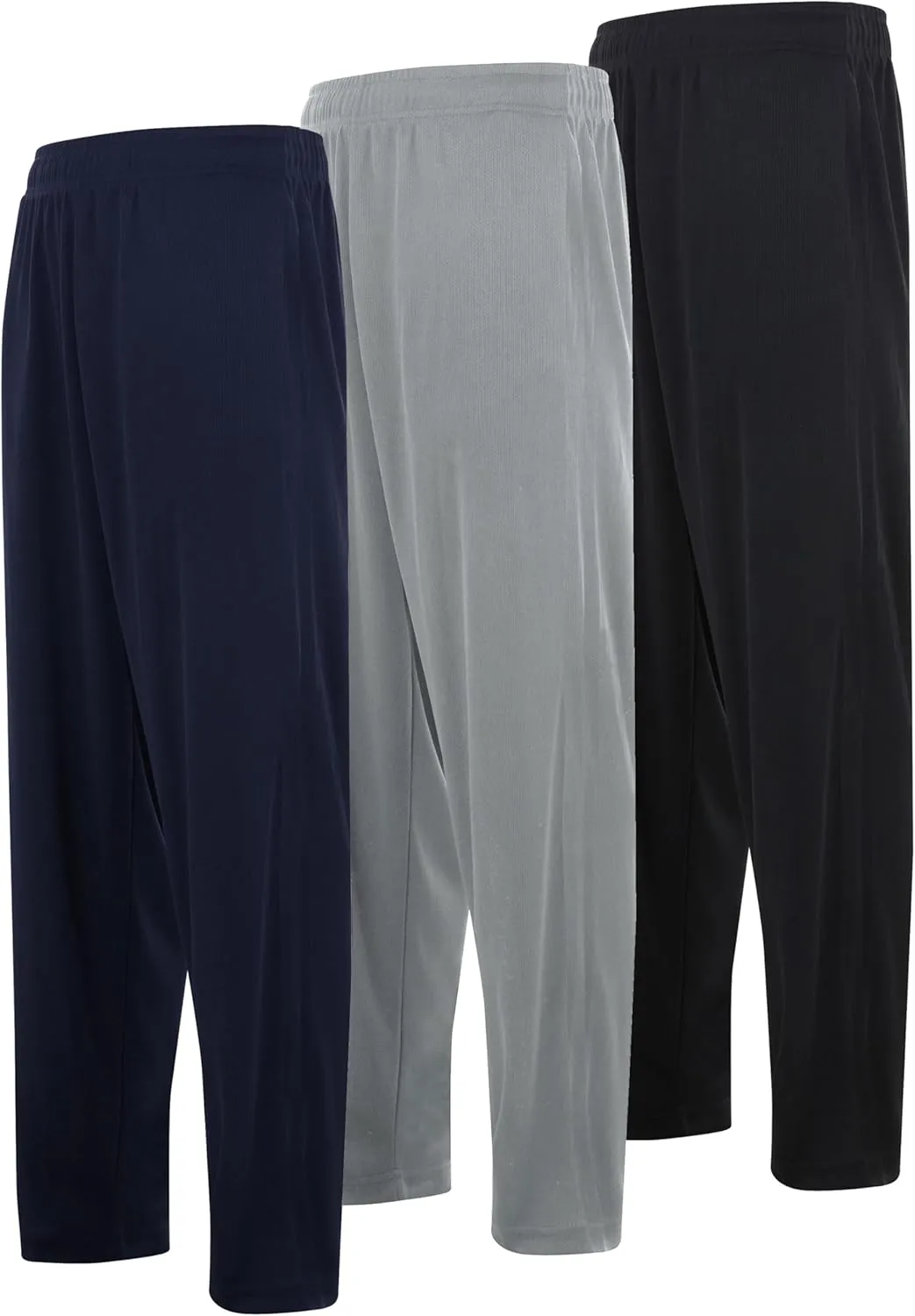DARESAY 3 Pack: Mens Athletic Pants with Pockets, Mens Sweatpants, Mens Joggers with Pockets (Up to 3XL)