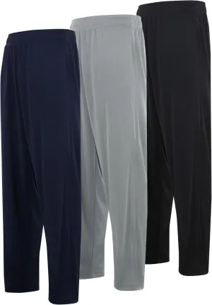 DARESAY 3 Pack: Mens Athletic Pants with Pockets, Mens Sweatpants, Mens Joggers with Pockets (Up to 3XL)