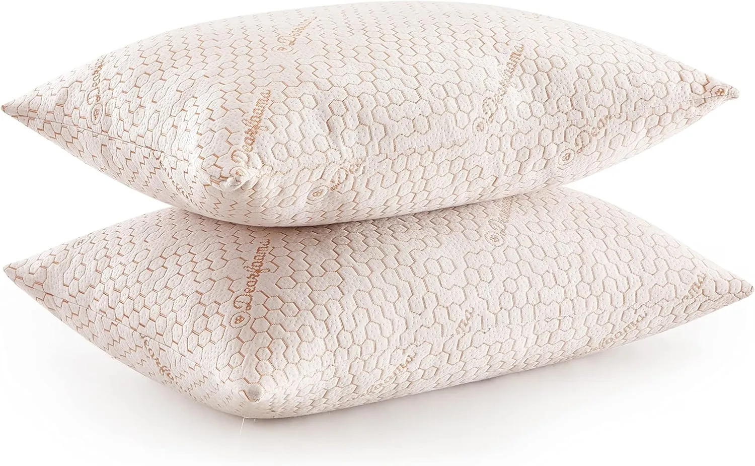 Dearfoams Copper Infused Knit Bed Pillows, Standard/Queen Size 20"x28", 2 Count