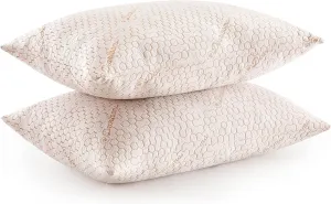 Dearfoams Copper Infused Knit Bed Pillows, Standard/Queen Size 20"x28", 2 Count