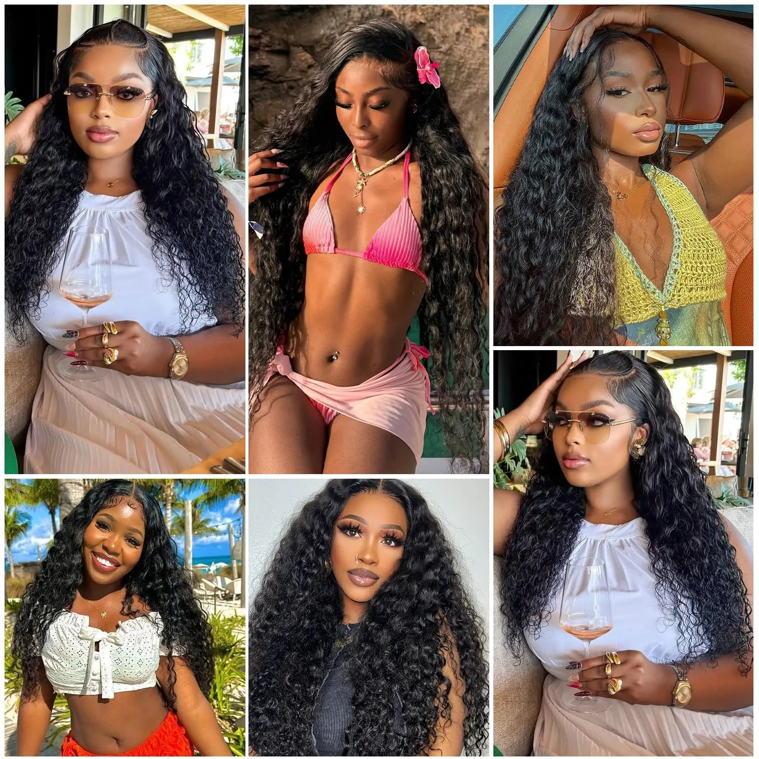 Deep Wave Lace Front Wigs Human Hair 13x6 HD Transparent Lace Front Wigs Human Hair 200% Density Deep Curly Human Hair Wig Pre Plucked Lace Frontal Wigs Natural Color 34 Inch