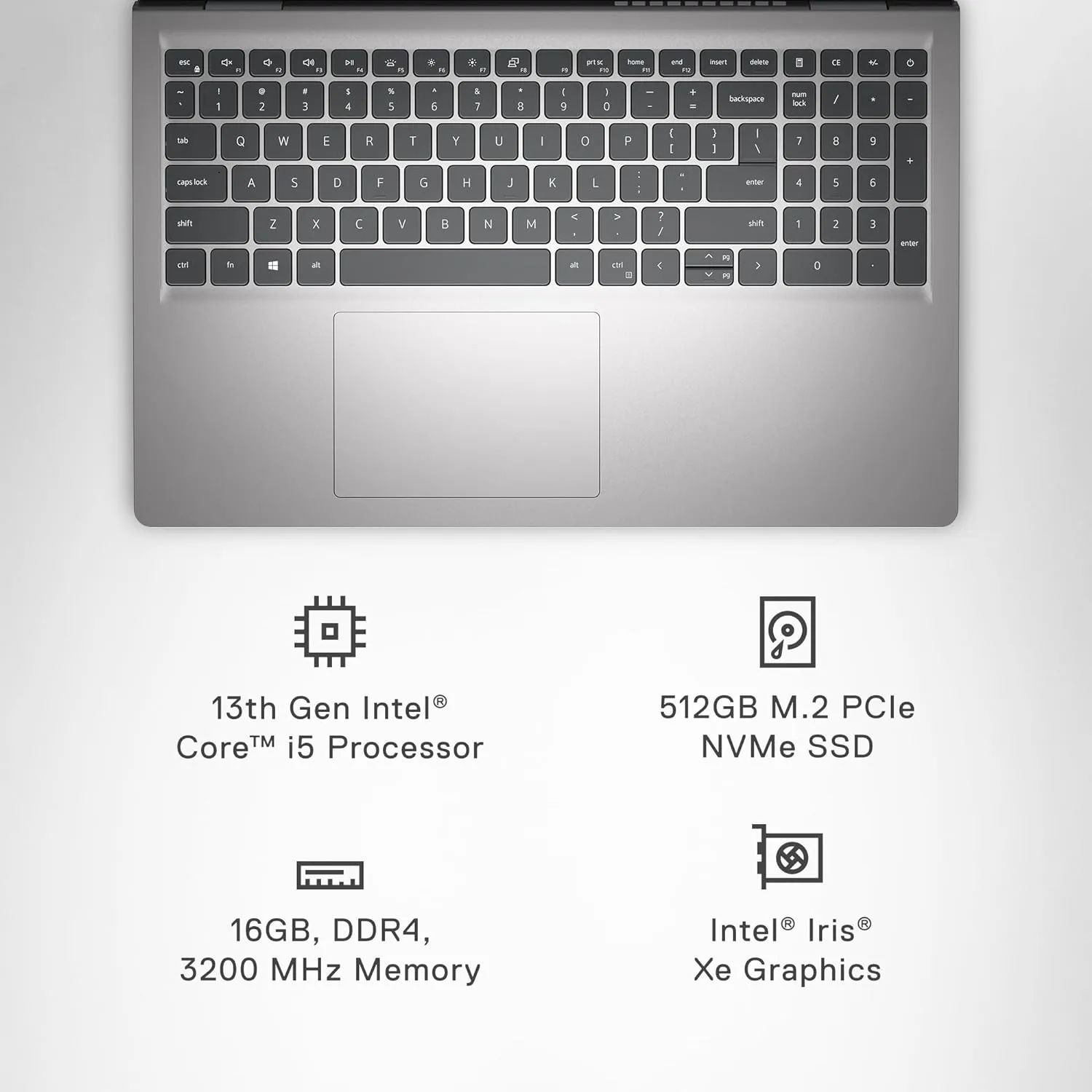 Dell Inspiron 3530 Laptop - 15.6-inch FHD 120Hz Display, Intel Core i5-1334U Processor, 16GB DDR4 RAM, 512GB SSD, Intel Iris Xe Graphics, Windows 11 Home, Migrate Services - Platinum Silver (Aluminum)