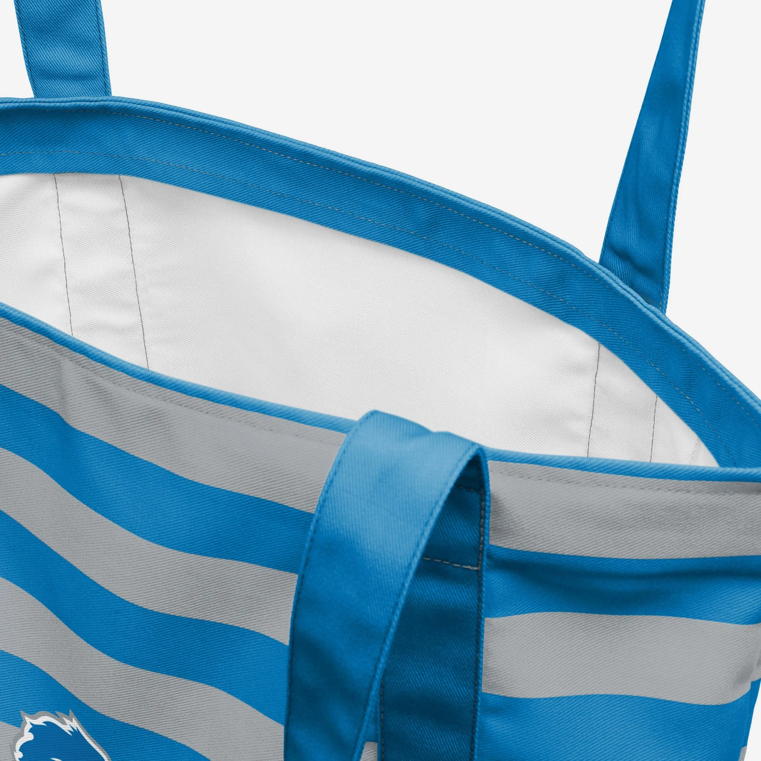 Detroit Lions Team Stripe Canvas Tote Bag