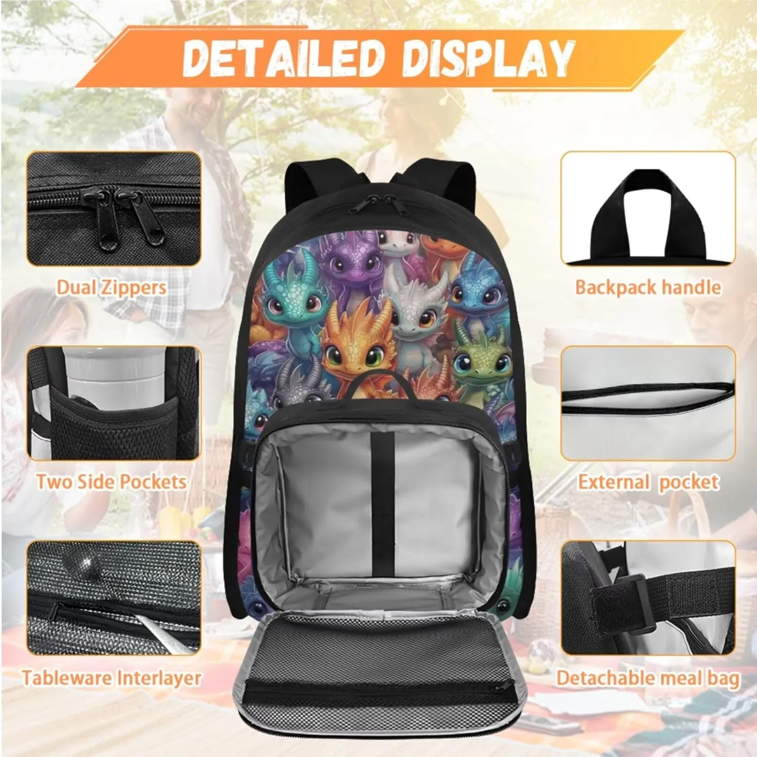 Dinosaur Backpack for Elementary School Girls Custom Backpack for School Girls 4th Grade Personalized Kids Bookbag with Lunch Box Trendy Book Bags for Classroom