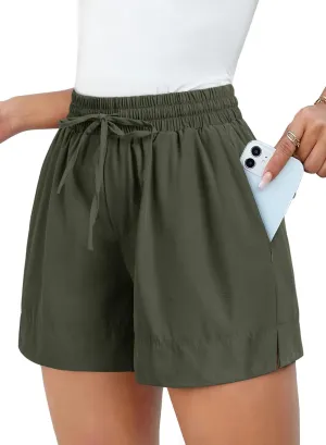 Dokotoo Womens Shorts Athletic Shorts for Women Quick Dry Gym Workout Summer Outfits Running Zipper Pocket High Waisted