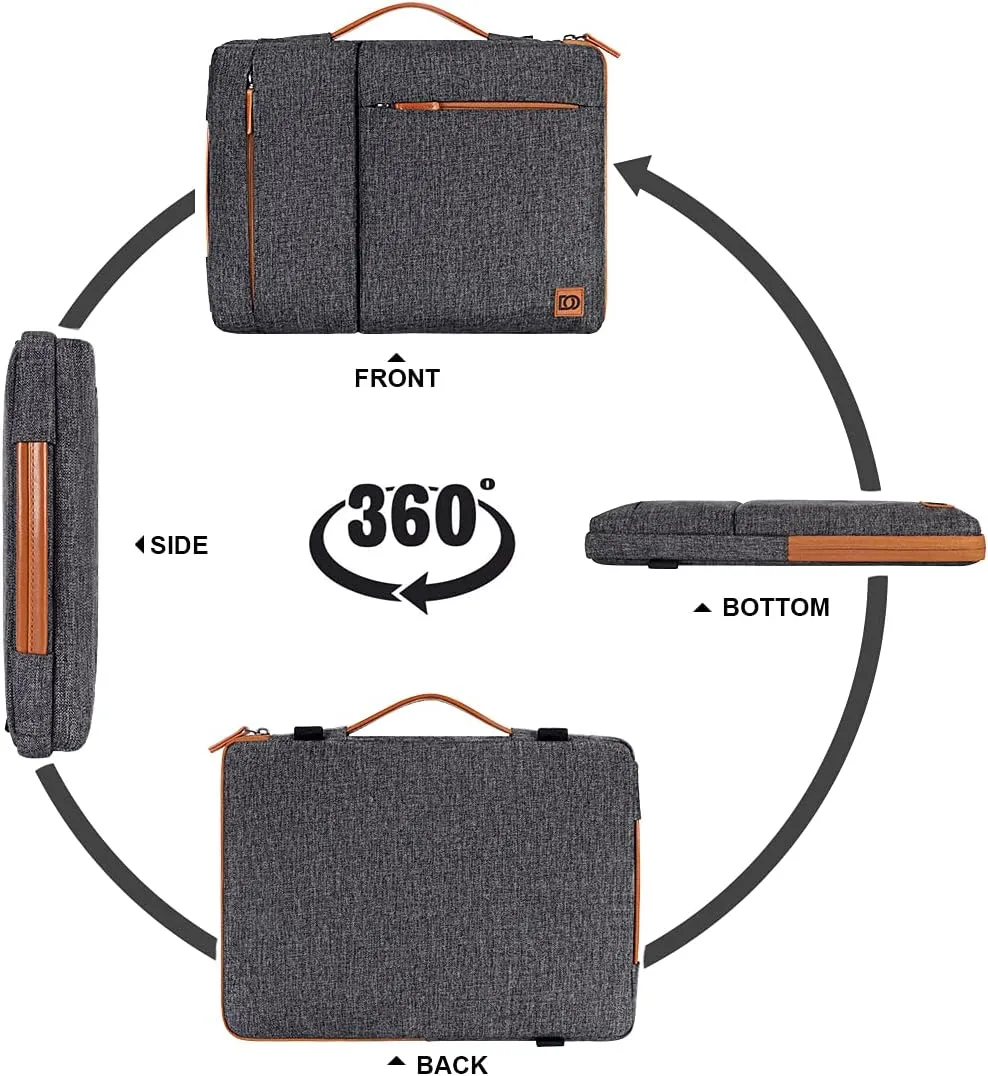 DOMISO 10.1 Inch Tablet Sleeve Shoulder Bag Case - Water Resistant Briefcase Compatible with 9.7" 10.5" 11" iPad Pro/Air/Surface Go/iPad/Lenovo Yoga Book