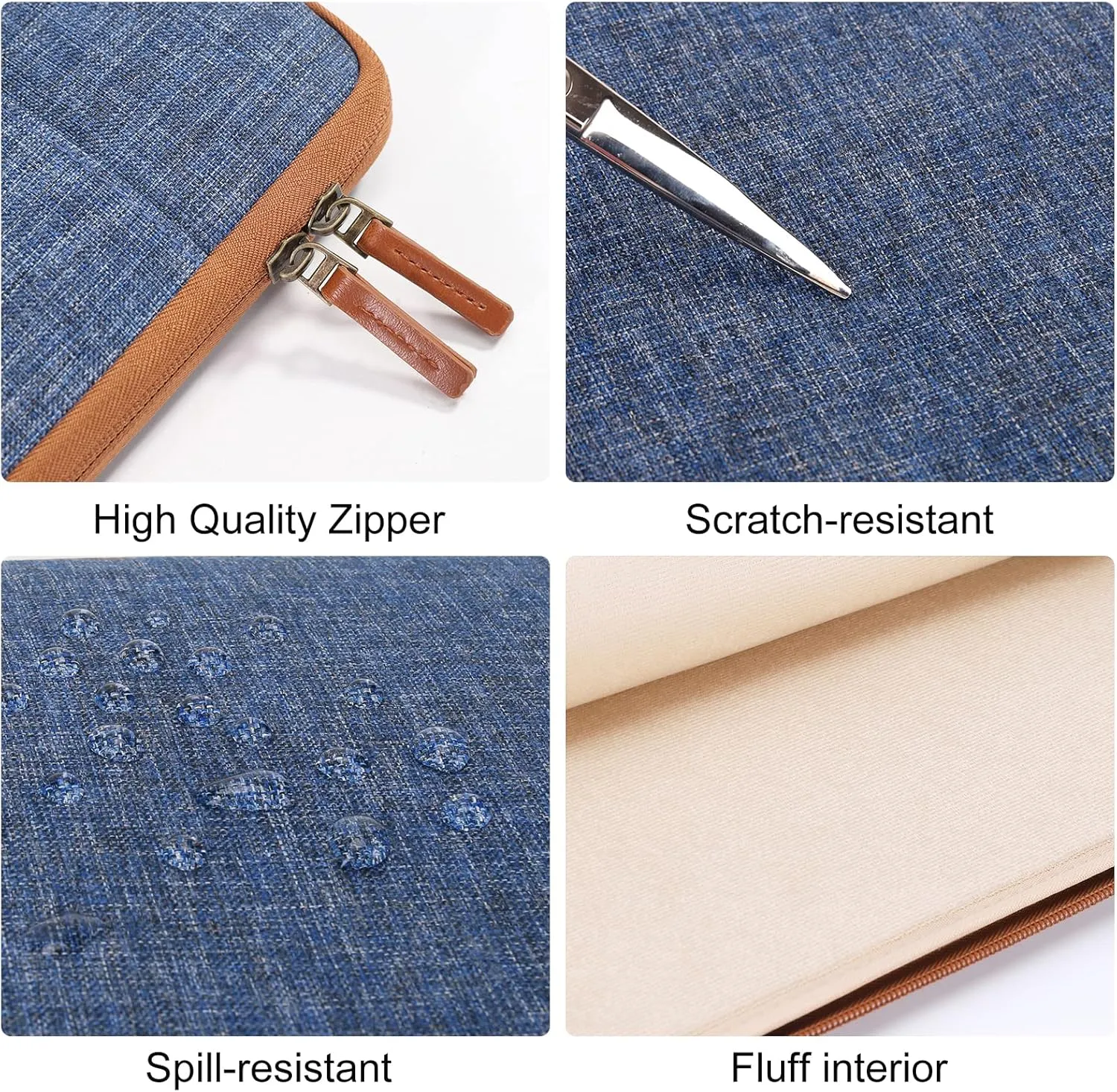 DOMISO 13.3 inch Laptop Sleeve Case Waterproof Carrying Bag for 13.3" Notebook/13 MacBook Air/Surface Book/ThinkPad L390 Yoga X380 Yoga/13.9" Yoga C930 Glass/HP EliteBook 830 840 G5,Blue