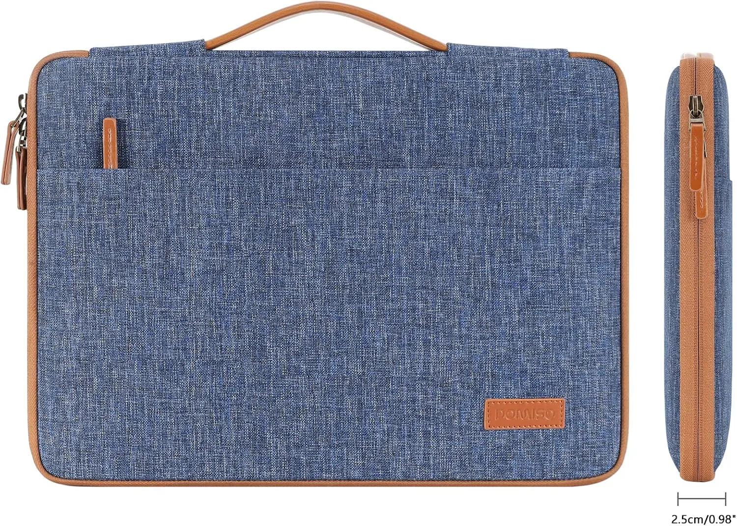 DOMISO 13.3 inch Laptop Sleeve Case Waterproof Carrying Bag for 13.3" Notebook/13 MacBook Air/Surface Book/ThinkPad L390 Yoga X380 Yoga/13.9" Yoga C930 Glass/HP EliteBook 830 840 G5,Blue