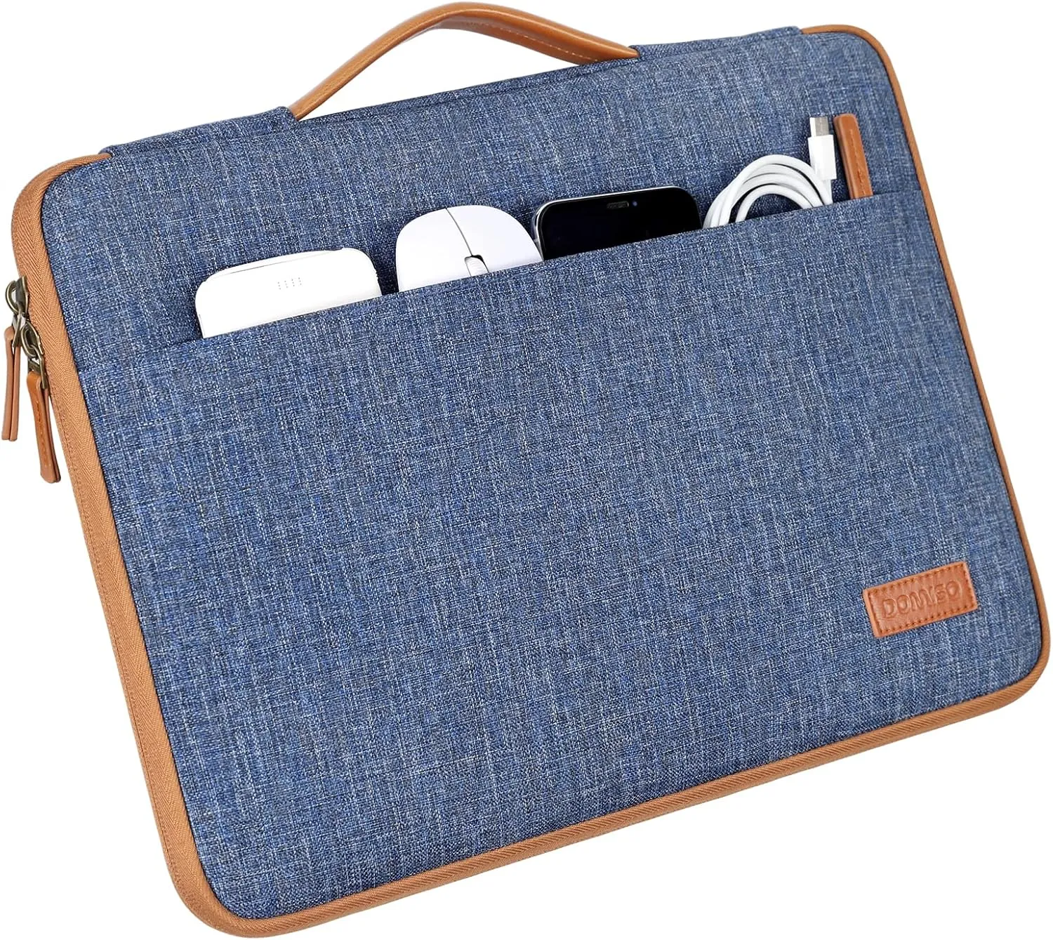 DOMISO 13.3 inch Laptop Sleeve Case Waterproof Carrying Bag for 13.3" Notebook/13 MacBook Air/Surface Book/ThinkPad L390 Yoga X380 Yoga/13.9" Yoga C930 Glass/HP EliteBook 830 840 G5,Blue