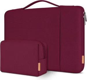 DOMISO 16 inch Laptop Sleeve Case Water Resistant Shockproof Protective Computer Bag for 16" Dell/HP Pavilion Envy/ThinkPad IdeaPad/ASUS Vivobook,Wine