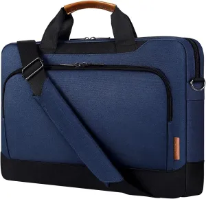 DOMISO 17-17.3 Inch Laptop Sleeve Business Briefcase Laptop Shoulder Bag Compatible with 17" Laptops/ 17.3" HP Pavilion 17/MSI GS73VR Stealth Pro/Dell Inspiron 17/Acer/ASUS,Blue