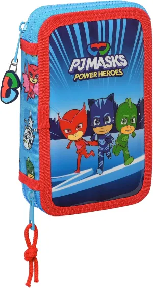 Double Plummier PQño 28 pcs PJMASKS, Blue, Estándar, Casual