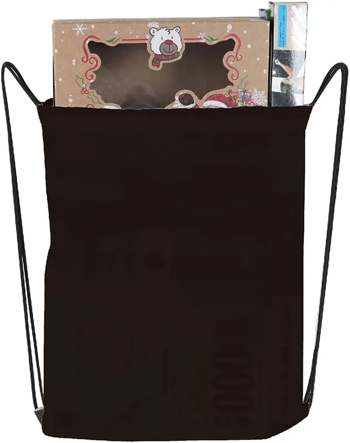 Drawstring Backpack, 30 Pcs Bulk Draw String Bags, Polyester Cinch Bag for Sport Gym, Black