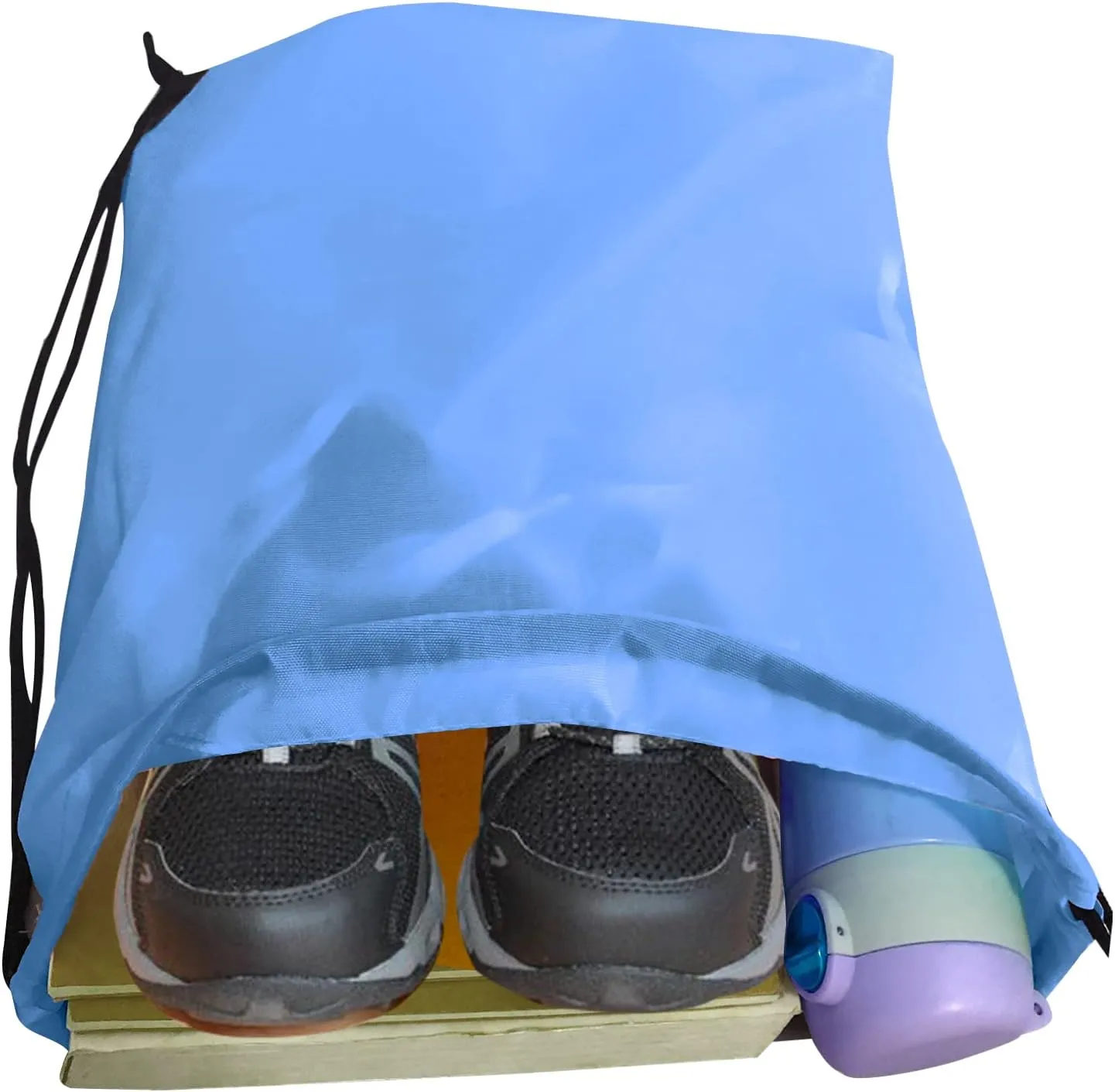 Drawstring Backpack Bulk 42 Pcs String Backpack Drawstring Bags Cinch Bag Sackpack for Men Women Gym (Sky Blue)