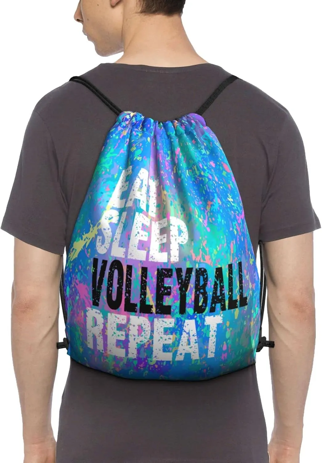 Drawstring Backpack Gym String Bag Sports Drawstring Sackpack For Women Men
