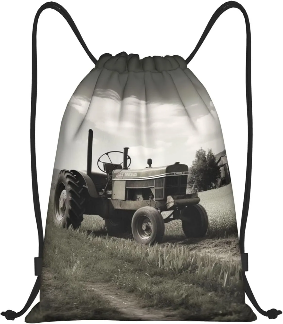 Drawstring Backpack Waterproof Drawstring Bags Tractor Agriculture Tranquil Cinch Bag Sackpack Sports Gym Bag Small