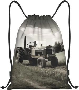 Drawstring Backpack Waterproof Drawstring Bags Tractor Agriculture Tranquil Cinch Bag Sackpack Sports Gym Bag Small