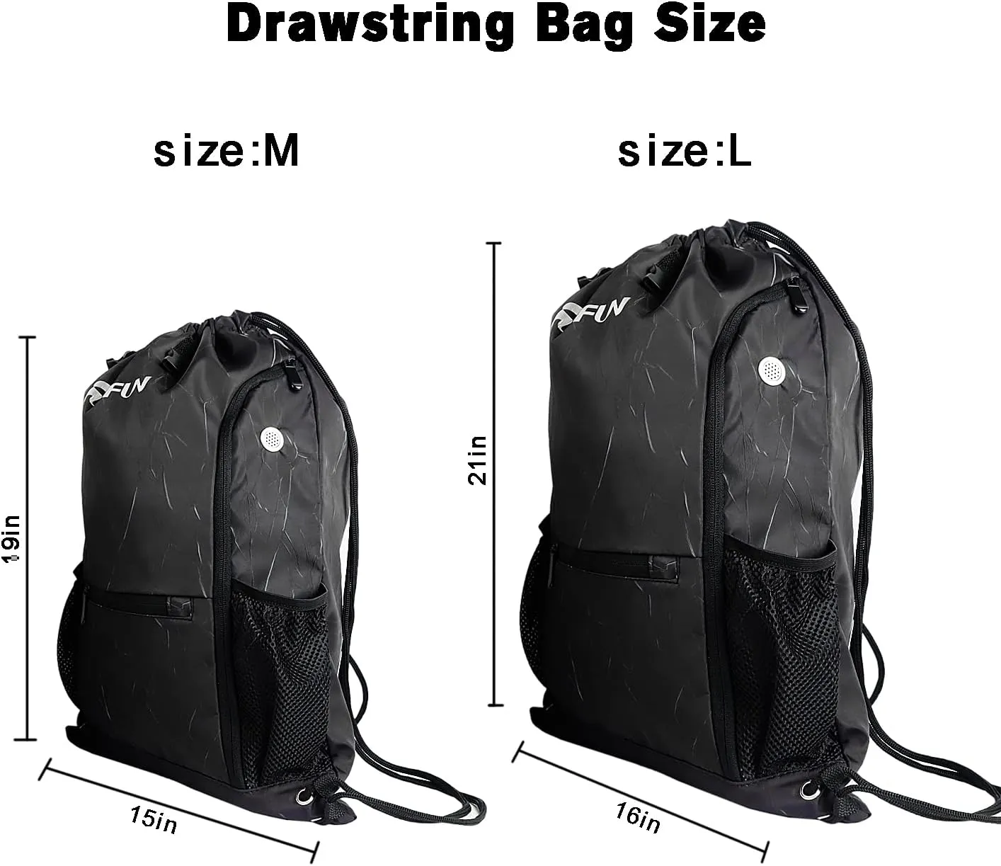 Drawstring Basketball Backpack Sports Gym Bag With Shoe Compartment