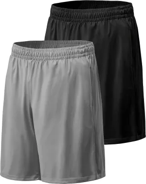 DRSKIN Men's 3, 2 or 1 Pack Athletic Shorts 10" Sports Workout Running Basketball Active Lightweight Quick Dry Breathable