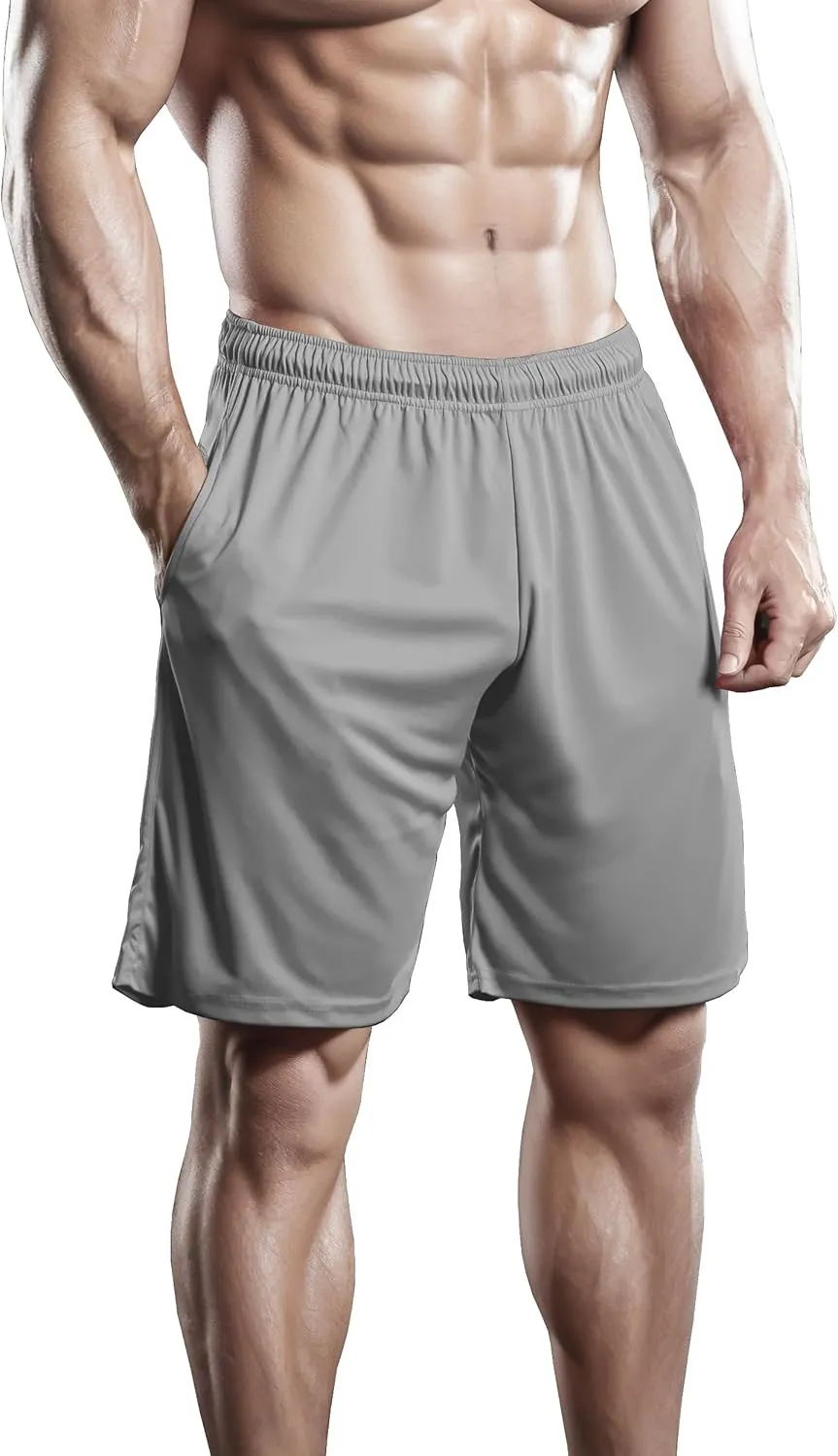 DRSKIN Men's 3, 2 or 1 Pack Athletic Shorts 10" Sports Workout Running Basketball Active Lightweight Quick Dry Breathable