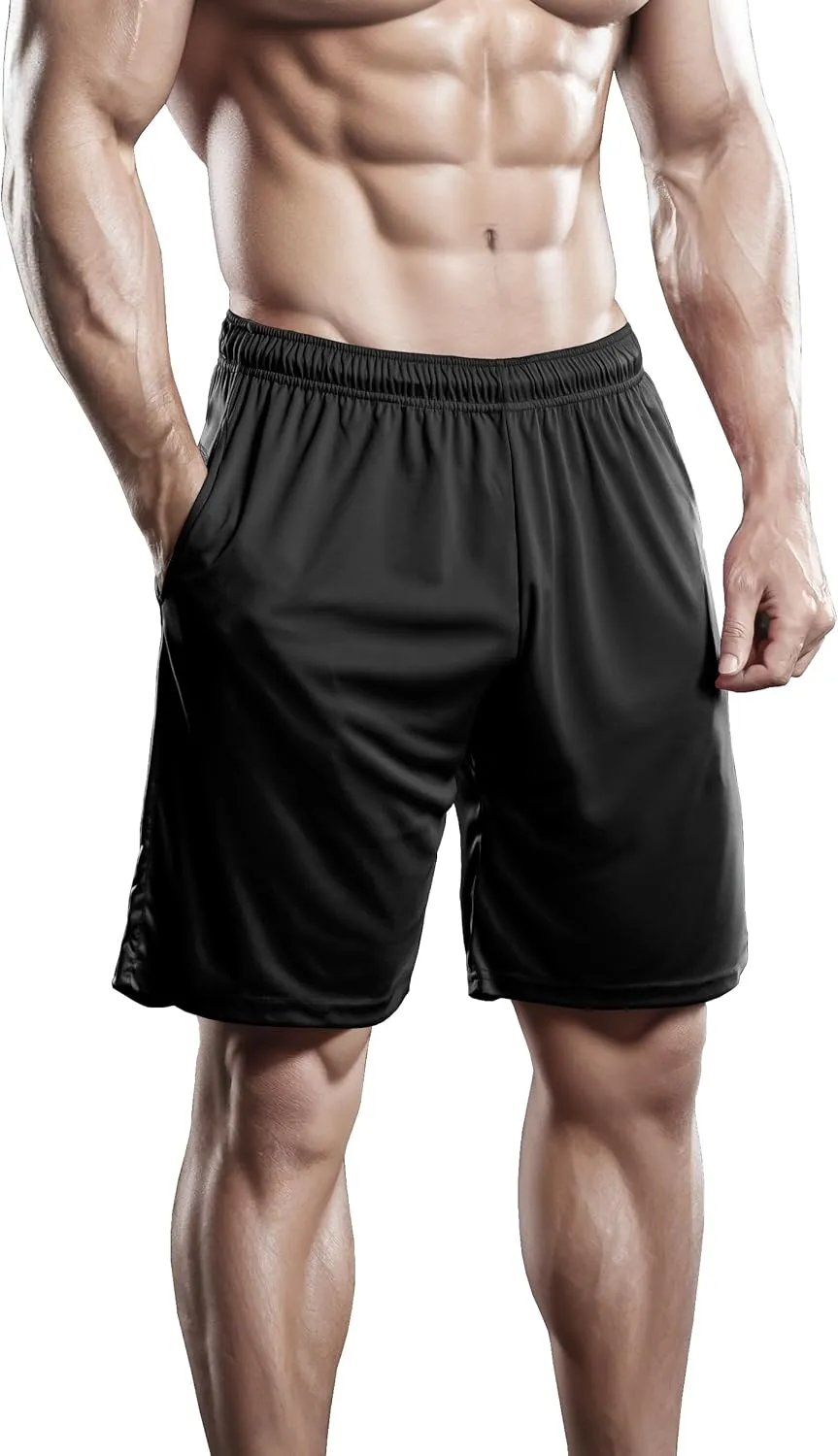 DRSKIN Men's 3, 2 or 1 Pack Athletic Shorts 10" Sports Workout Running Basketball Active Lightweight Quick Dry Breathable