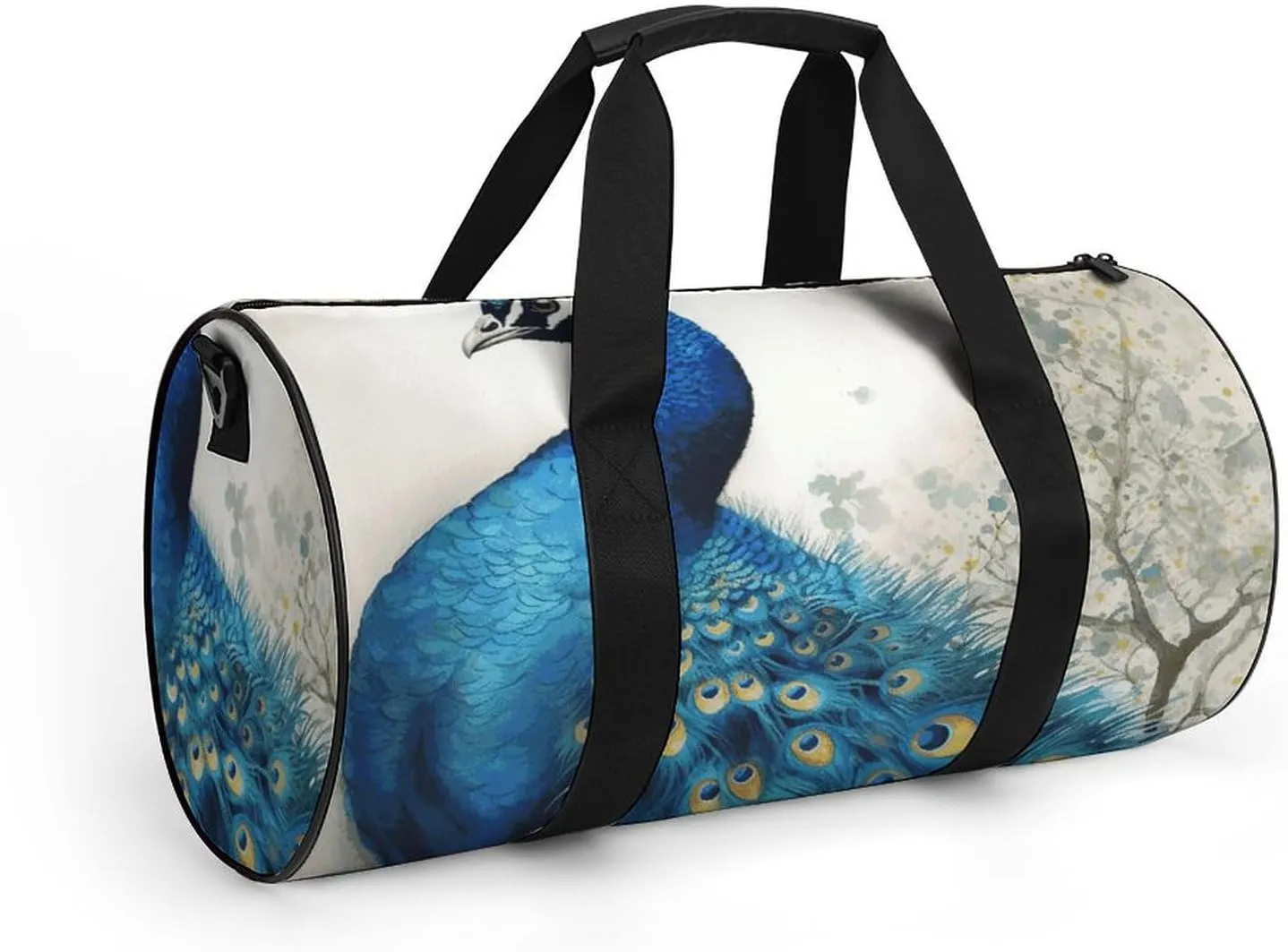 Duffel Bag for Men Women Gym Bag Blue Peacock Travel Duffel Bag Waterproof Overnight Bag for Sports Workout