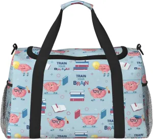 Duffle Bag for Travel, Brain Training Weekender Overnight Duffel Bag, Carry On Bag Gym Bag for Women Men, Personal Item Travel Bag