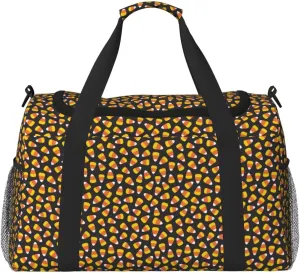 Duffle Bag for Travel, Candy Corn Weekender Overnight Duffel Bag, Carry On Bag Gym Bag for Women Men, Personal Item Travel Bag