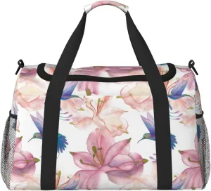 Duffle Bag for Travel, Hummingbird No.J92 Weekender Overnight Duffel Bag, Carry On Bag Gym Bag for Women Men, Personal Item Travel Bag