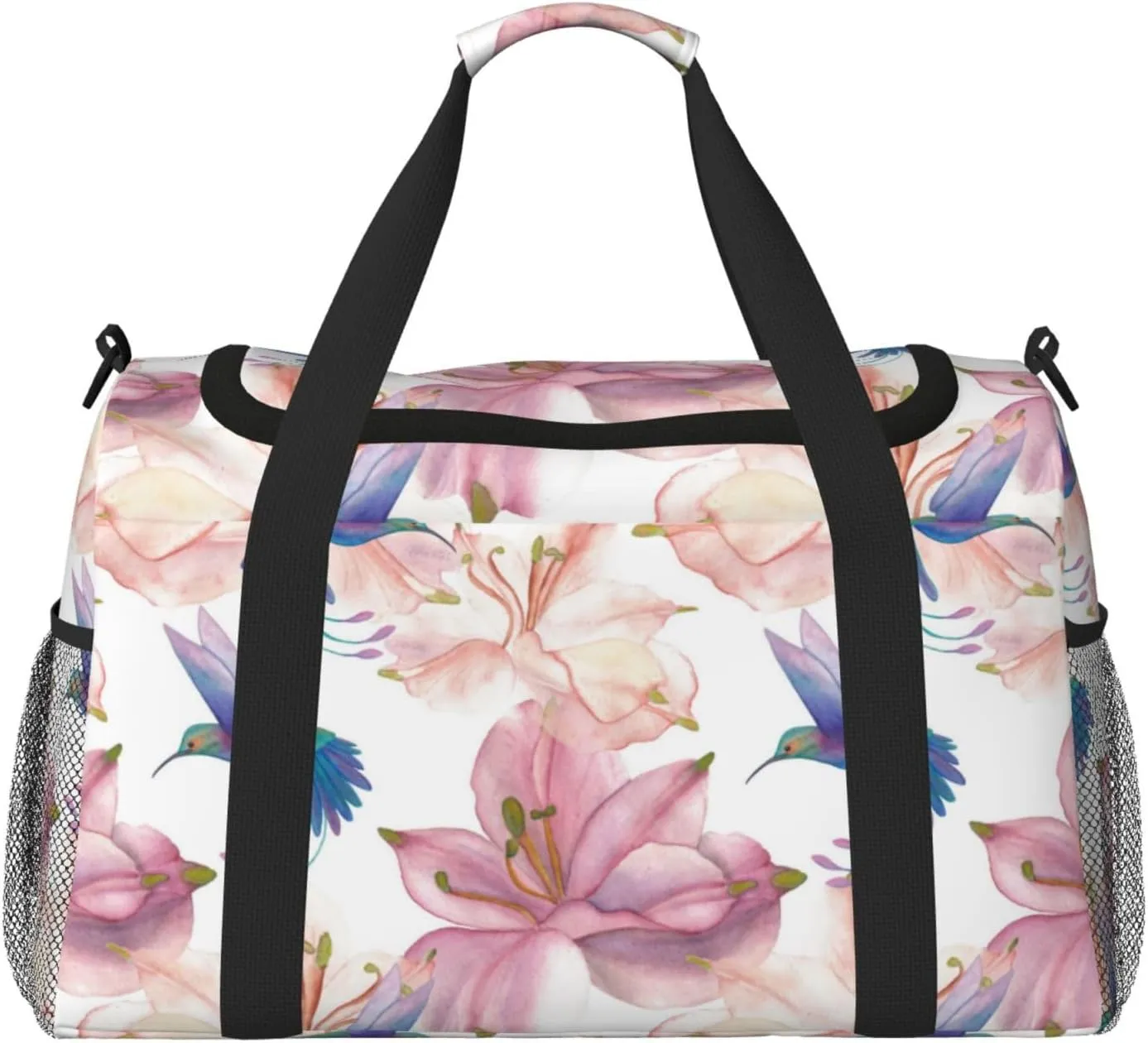 Duffle Bag for Travel, Hummingbird No.J92 Weekender Overnight Duffel Bag, Carry On Bag Gym Bag for Women Men, Personal Item Travel Bag