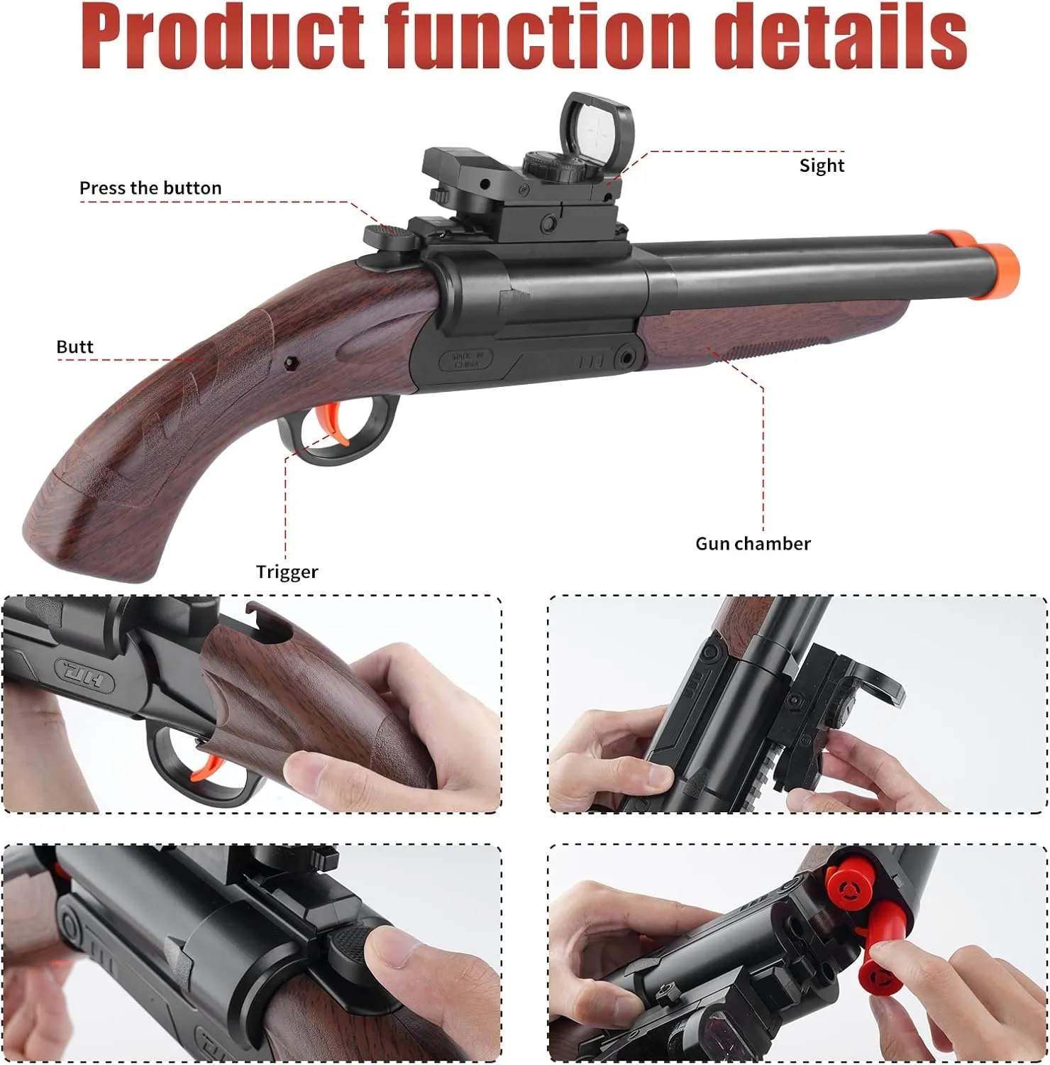 Eaciilee Toy Gun Soft Bullet Educational Model Shooting Games for 6  Boys Toy Gun Soft Bullet Educational Mode