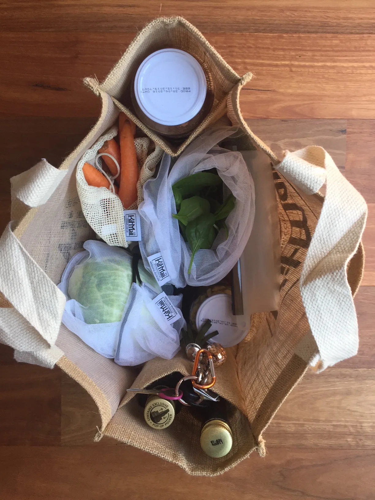 Eco Shopping Kit with Jute Shopping Bag