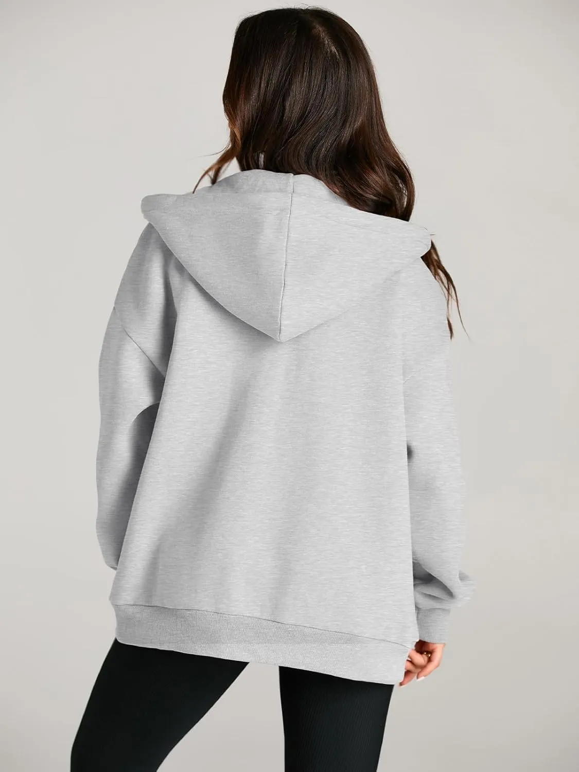 EFAN Women's Drawstring Zip Up Cute Hoodies Fall Jacket Oversized Casual Sweatshirts with Pocket