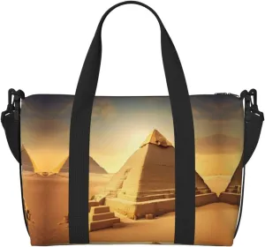 Egyptian Pyramid in Desert Versatile Personal Item Travel Bags for Women - Spacious Duffel Bags for Traveling, Gym Bags for Men