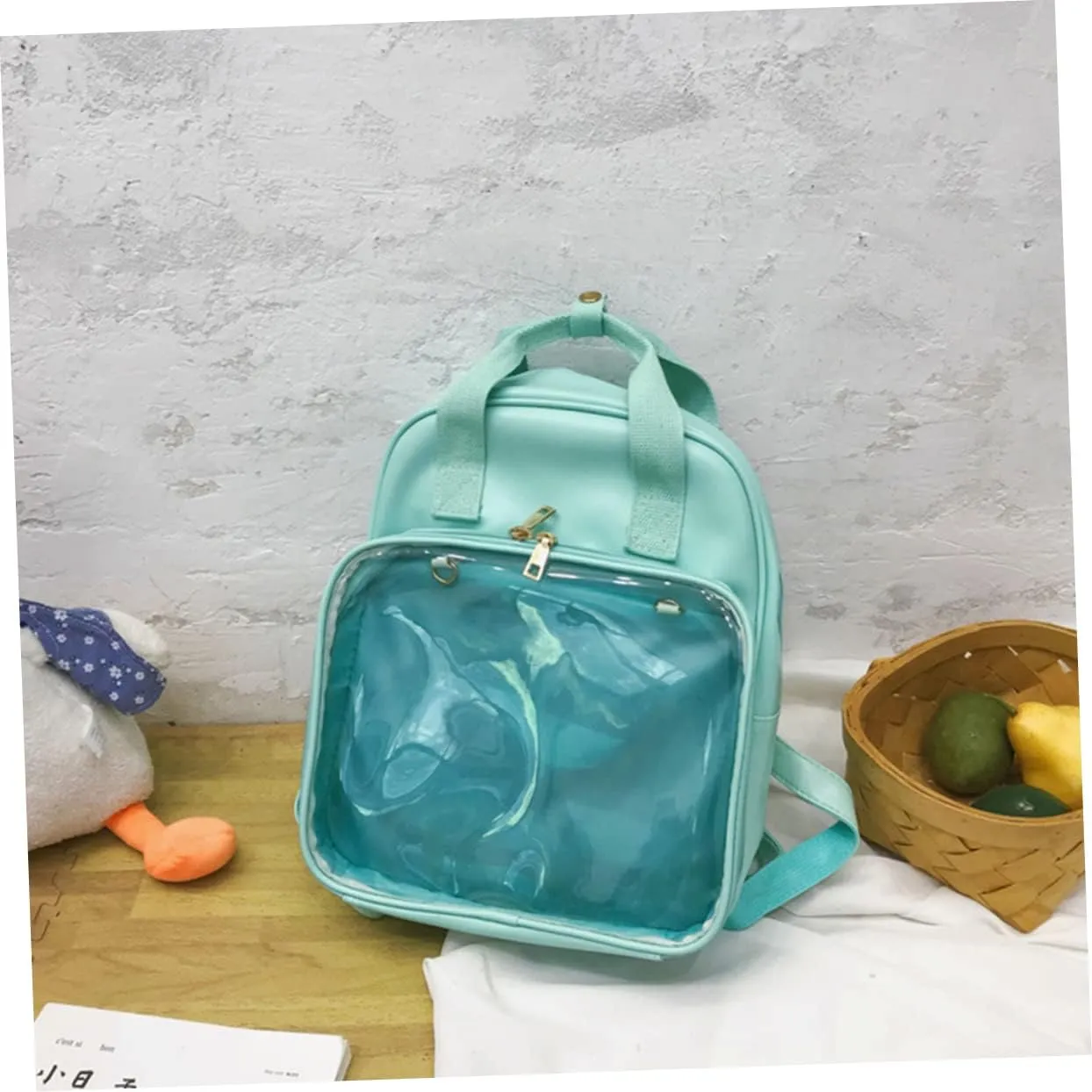 Elegant Backpack Pvc Satchel for Girls Women Comfortable Shoulder Bag Storage
