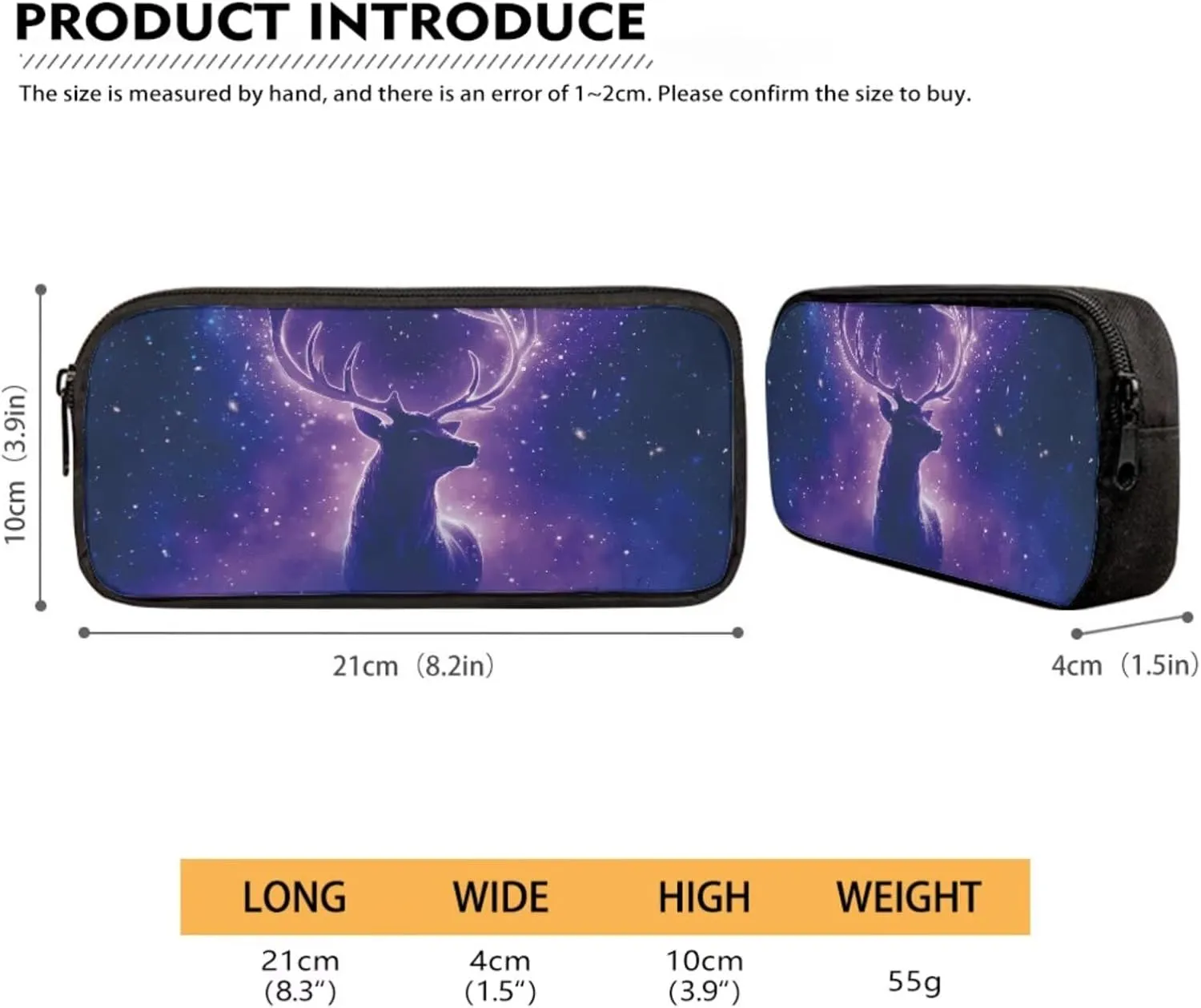 Elk Forest Galaxy Print Backpack for Kids Girls Boys 4pcs School Bags Teen Bookbags Set School Backpack with Lunch Box Pencil Case and Water Bottle Holder