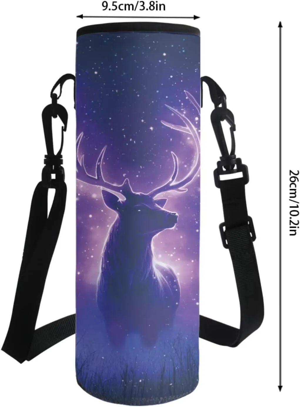 Elk Forest Galaxy Print Backpack for Kids Girls Boys 4pcs School Bags Teen Bookbags Set School Backpack with Lunch Box Pencil Case and Water Bottle Holder
