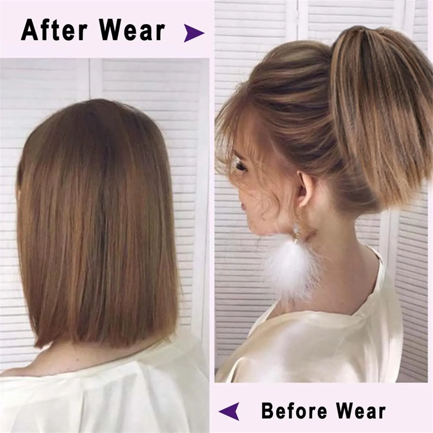 ENGENDER Hair Bun 1 Pack Synthetic Messy Bun with Elastic Rubber Band Wig Straight Hair Ponytail Extensions Hair Bun for Women Hair Piece(106)