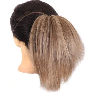 ENGENDER Hair Bun 1 Pack Synthetic Messy Bun with Elastic Rubber Band Wig Straight Hair Ponytail Extensions Hair Bun for Women Hair Piece(12H24)