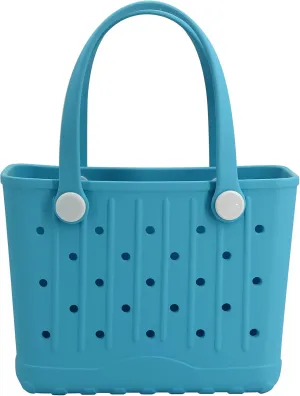 EVA Waterproof Rubber Beach Bag Sandproof Compact Tote for Women Men, Lightweight Rubber Travel Handbag for Pool, Gym