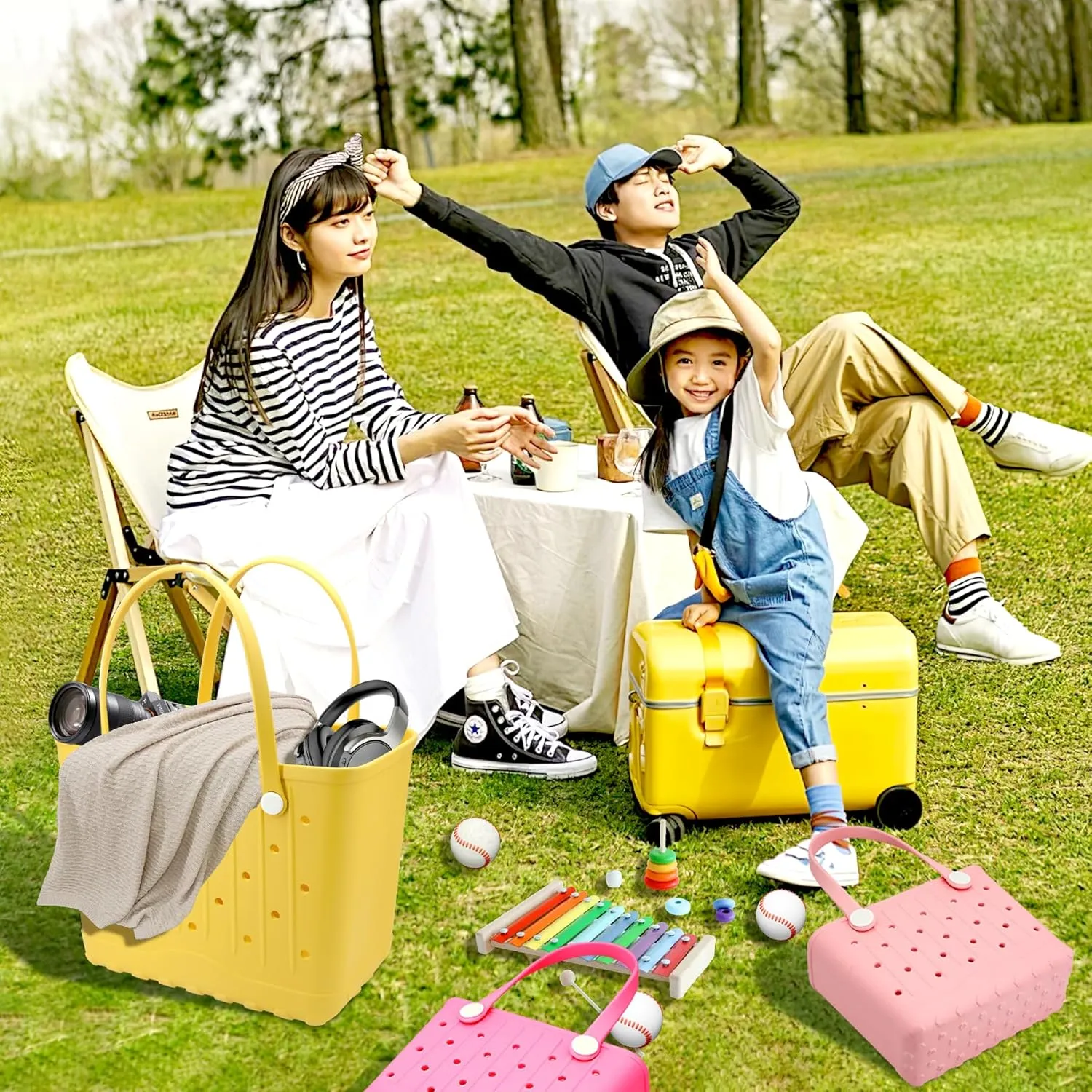 EVA Waterproof Rubber Beach Bag Sandproof Compact Tote for Women Men, Lightweight Rubber Travel Handbag for Pool, Gym