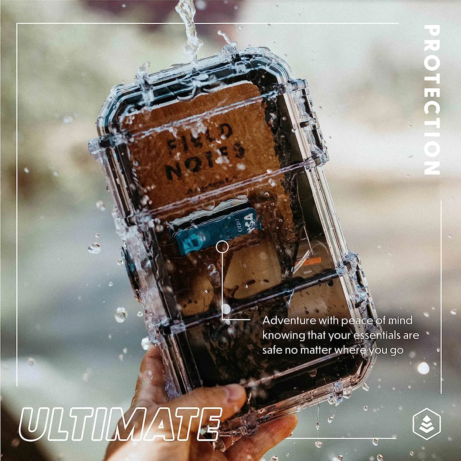 Evergreen 56 Waterproof Dry Box Protective Case - Travel Safe/Mil Spec/USA Made - for Tackle Organization of Cameras, Phones, Camping, Fishing, Hiking, EDC, Water Sports, Knives (TOPO, Orange)