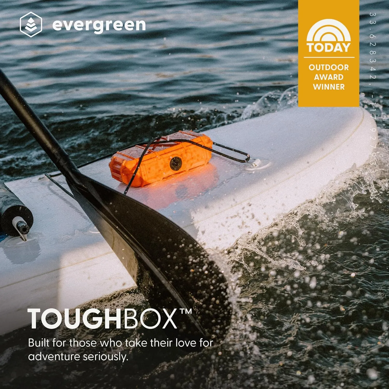 Evergreen 56 Waterproof Dry Box Protective Case - Travel Safe/Mil Spec/USA Made - for Tackle Organization of Cameras, Phones, Camping, Fishing, Hiking, EDC, Water Sports, Knives (TOPO, Orange)