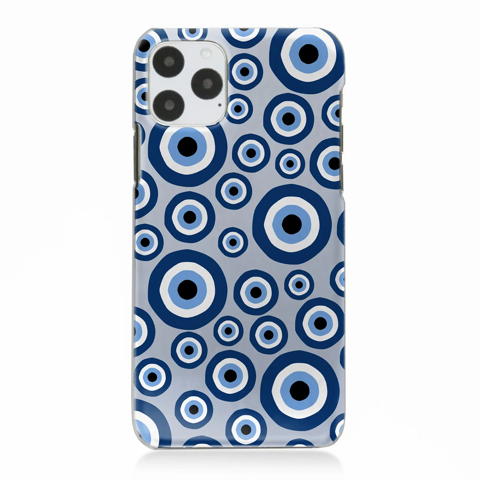 Evil Eyes Phone Case for Apple iPhone - Grey and Blue Evil Eyes Stickerbomb
