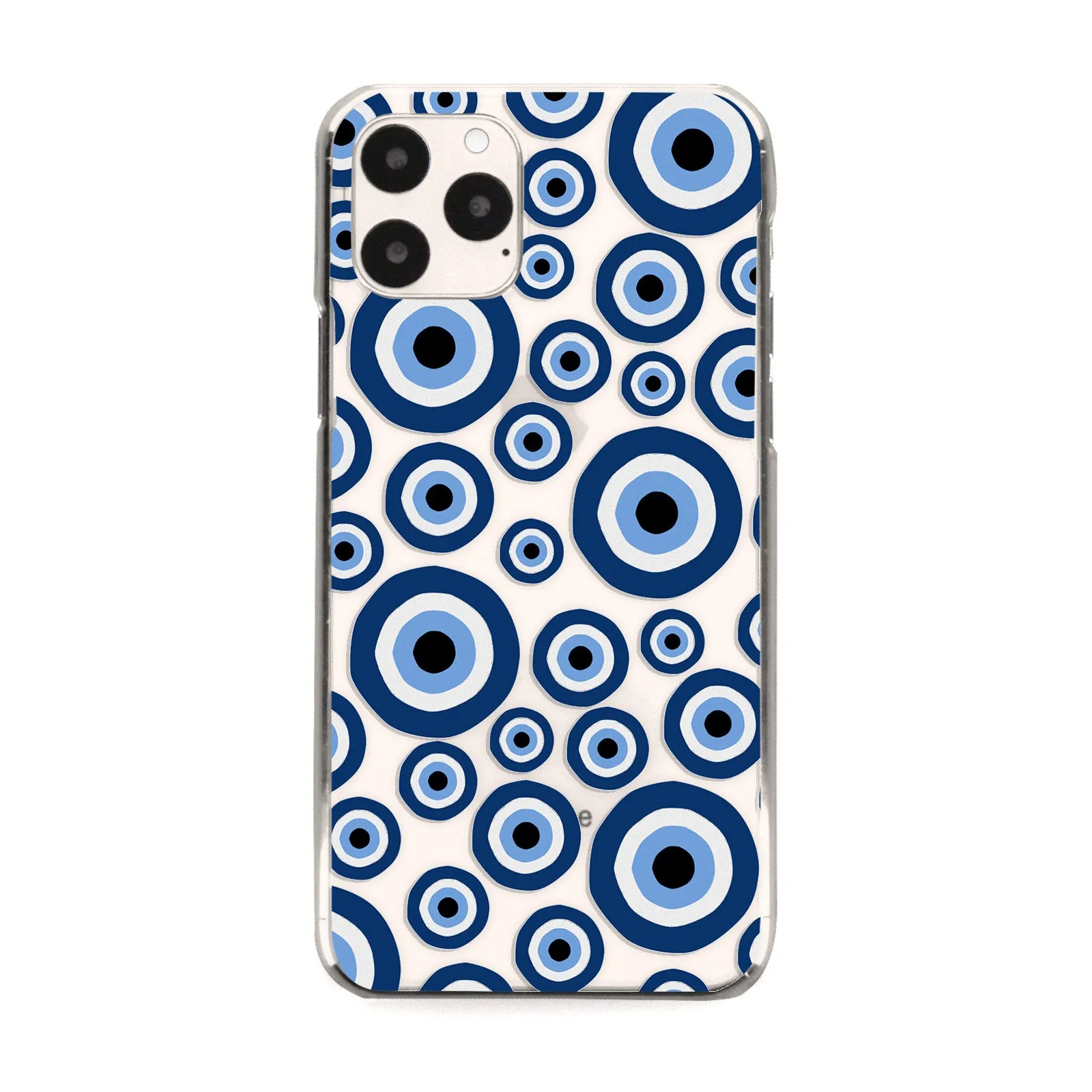 Evil Eyes Phone Case for Apple iPhone - Grey and Blue Evil Eyes Stickerbomb