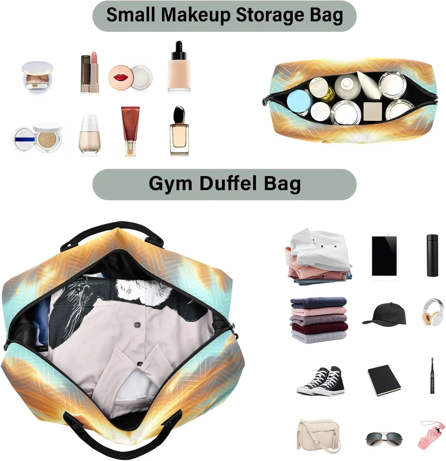 Exnundod Women Weekender Bags Artistic Dog Sunbathing Travel Duffel Bags Carry On Overnight Bag Summer Sunset Large Hospital Tote Luggage